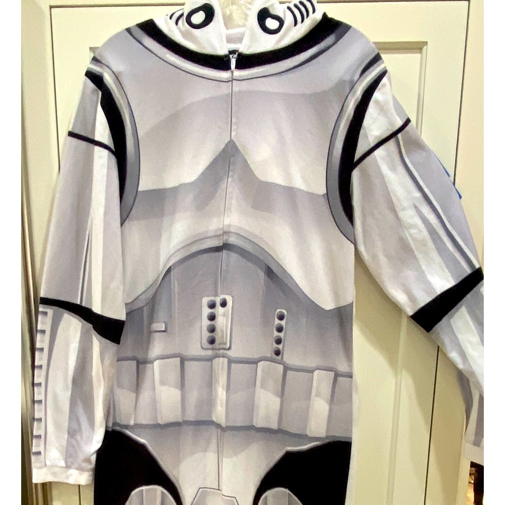 Pre-Loved Star Wars Adult Storm Trooper Zip-Up Hooded One Piece Jumpsuit Costume